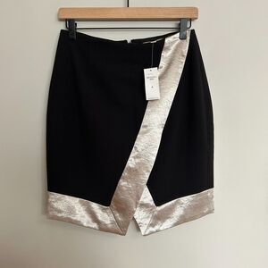 Banana Republic Asymmetric Skirt with Champagne Detail